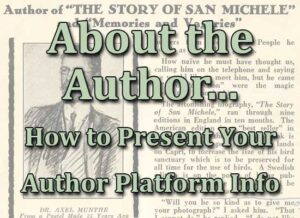 How to Present Your Author Platform Information